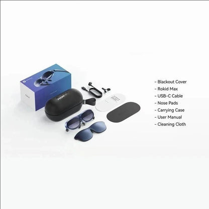 Rokid Max AR 3D Smart Glasses Station Overseas Global Version Micro OLED 215' Max Screen FoV Viewing For Video Games