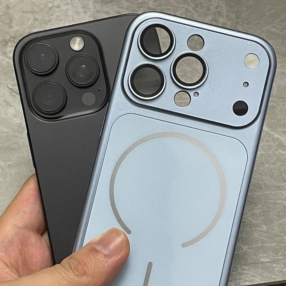 Luxury Case Transform Look To 17 18 Pro Max Cover For Iphone 16 Pro 15 14 13 Change To 17 Pro Magnetic Fundas For Magsafe