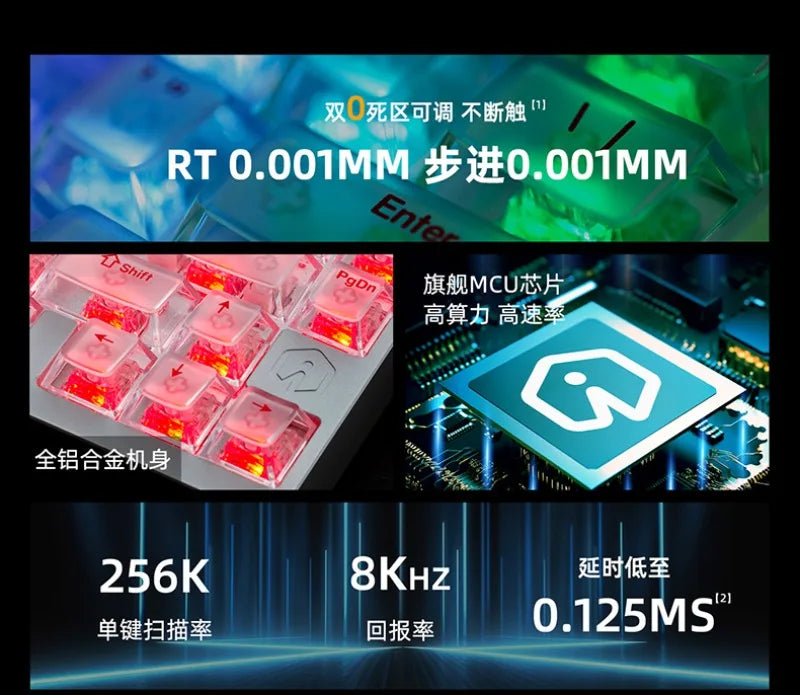 IROK MG75 PRO Mechanical Keyboard MG75 MAX Magnetic Switch 0.001RT Quick Release Gasket Structure 8K Low Latency Gaming Keyboard