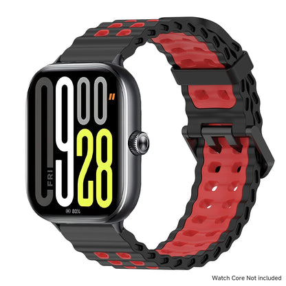 Soft Silicone Strap for Redmi Watch 6 5 4 Sports Two Tone Wristband for Xiaomi Mi Band 8 9 Pro Adjustable Rubber Wristband
