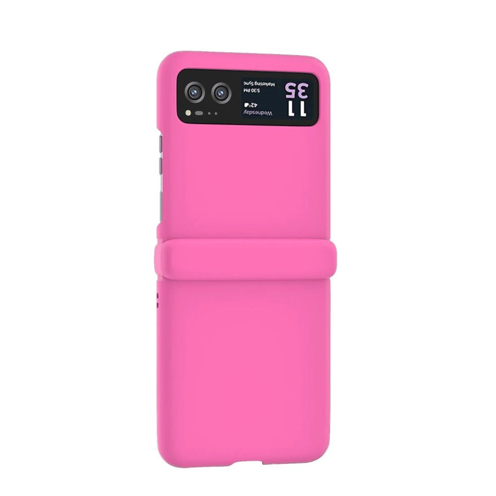 Candy Color Hinge Protective Phone Case For Motorola Razr 70 60 50 40 Ultra Skin Feel Shockproof Cover PC Bumper Shell Funda