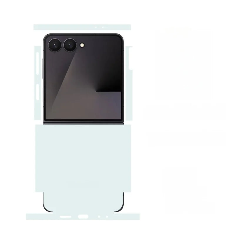 Skin For Samsung Galaxy Z Flip7 6 5 4  Back Film Sticker Full Cover Protective Decal Wrap Side Frame Back Screen Protector