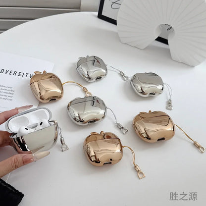 New Translucent Apple Shape Headphone Case TPU Gold Silver Red Green for Airpods Pro 1/2/3 4