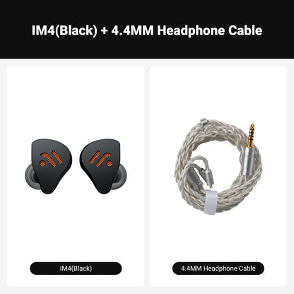 Fosi Audio IM4 Hifi Wired Earphones Open-Back Dynamic Drivers IEM Headphones For Music Monitoring Gaming Earbuds