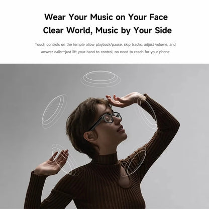 AI Smart Translation Glasses Real-time Translator Bluetooth 5.3 Calling HD Lens 240mAh Battery Lightweight Unisex