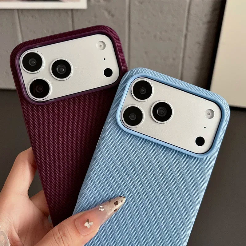 Luxury Official Technology Woven Magnetic Case For iPhone 18 17 16 15 14 13 Pro Max For Magsafe Technical Fabric Original Cover