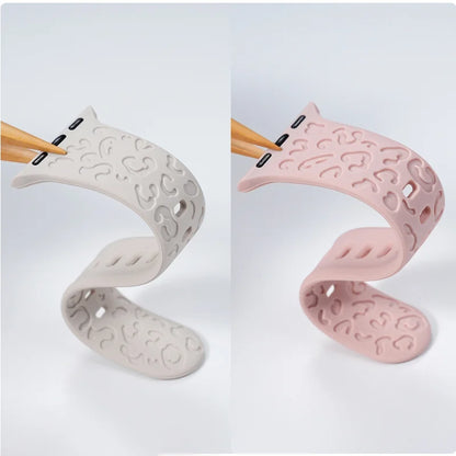 Engraved Strap For Apple Watch Band ultra 49mm 41mm-44-42mm 46mm Sport Silicone Leopard bracelet iWatch Series 11 10 9 8 7 se 6