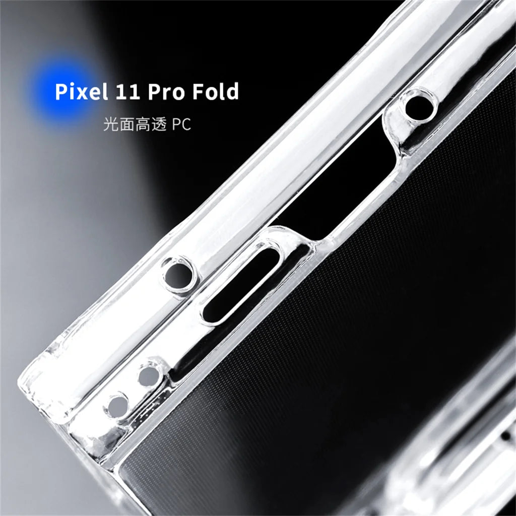 Hard PC Transparent Phone Case For Google Pixel 9 10 11 Pro Fold Front Back Clear Bumper  Shockproof Protective Cover Funda Etui