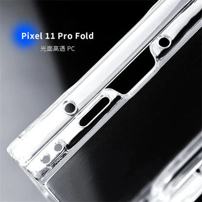 Hard PC Transparent Phone Case For Google Pixel 9 10 11 Pro Fold Front Back Clear Bumper  Shockproof Protective Cover Funda Etui