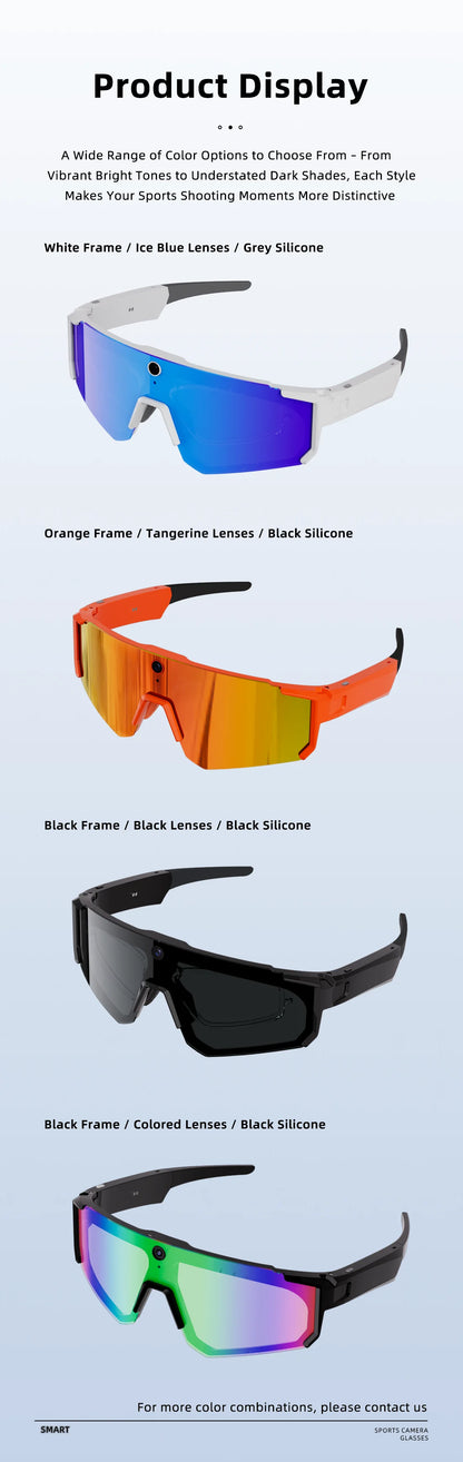 4K Polarized Sunglasses AI Smart HD 800W Camera Bluetooth Call Translation for Men Cycling Anti Glare Driving UV400 IP54 Goggles