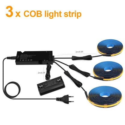 Door Motion Sensor COB Light Smart Switch LED Strip Night Light DIY Black PCB LED Tape Cabinet Wardrobe Lamp Staircase Backlight