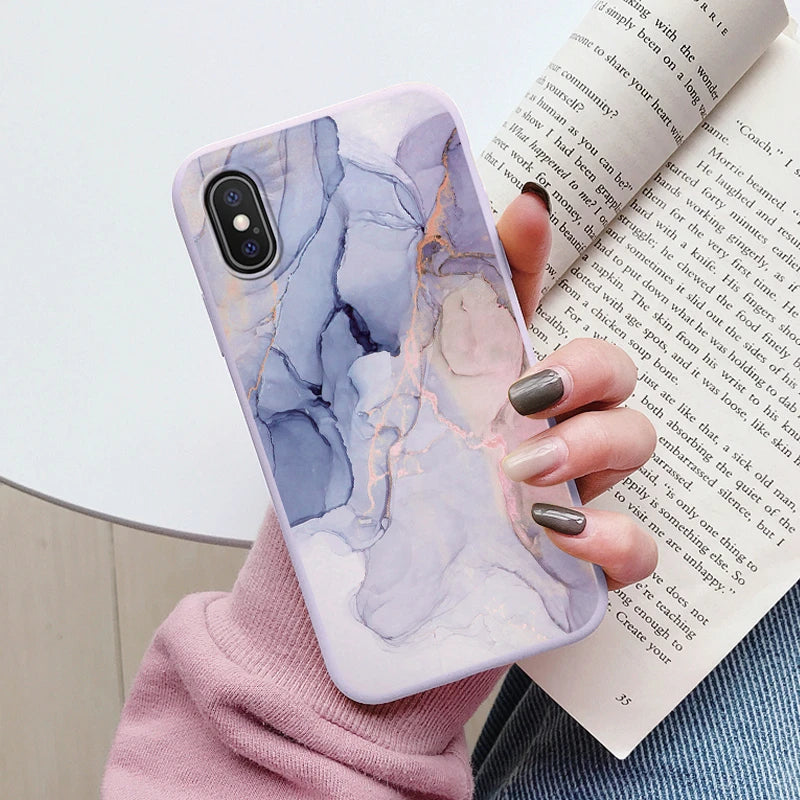 Fashion Marble Cover For iphone X XS MAX Soft Protective Cases Silicone Coque Bumper Fundas For iphone X XSMA iphoneX Shell Bags