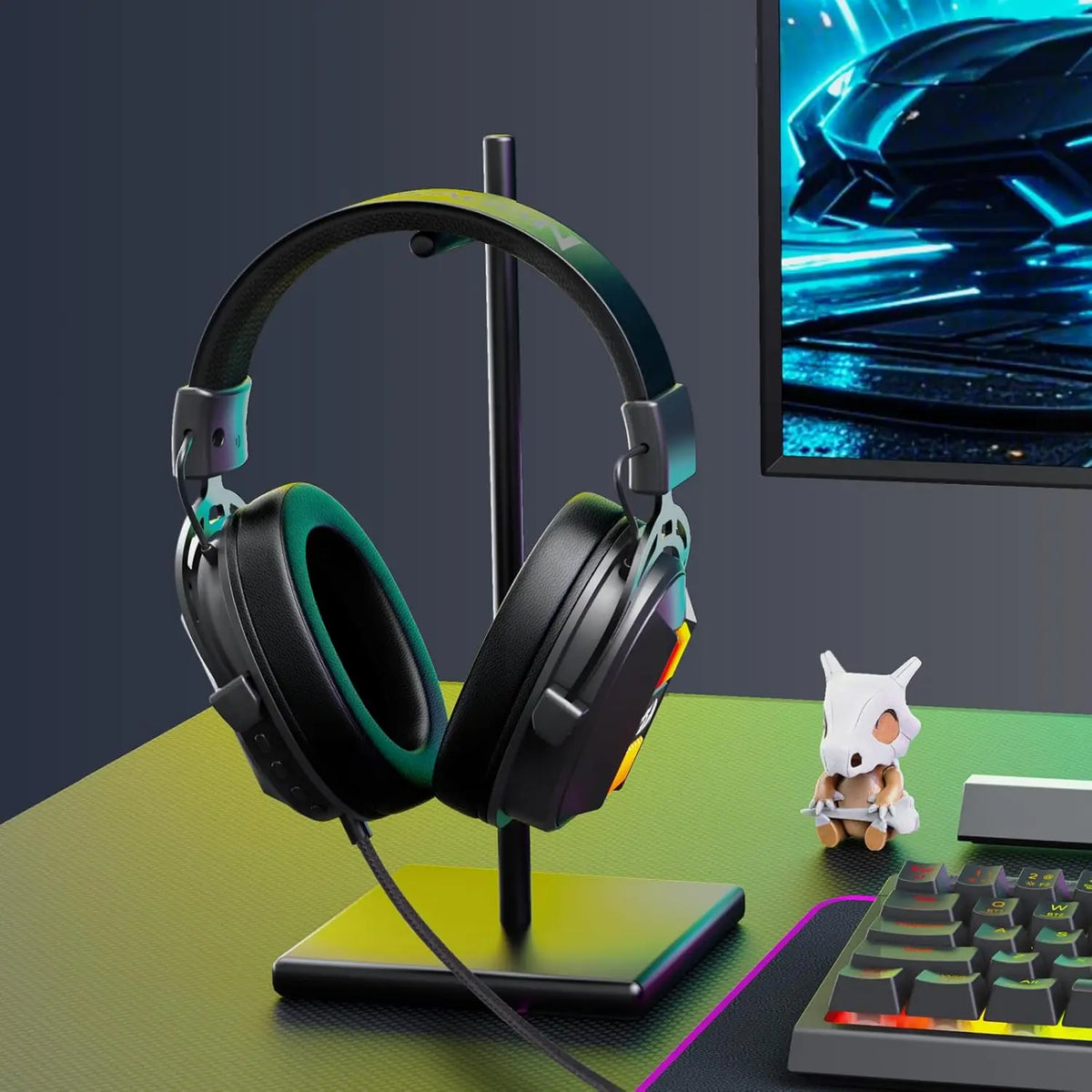 Redragon H375 Wired Gaming Headset, 53mm Drivers 7.1 Surround Sound, Detachable Noise Cancelling Mic, USB Computer Headset