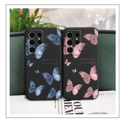 Little Butterfly Phone Case For Samsung Galaxy S24 S23 S22 S21 S20 S10 S10E S9 Ultra Plus FE Note 20 Ultra 10 9 Plus Cover