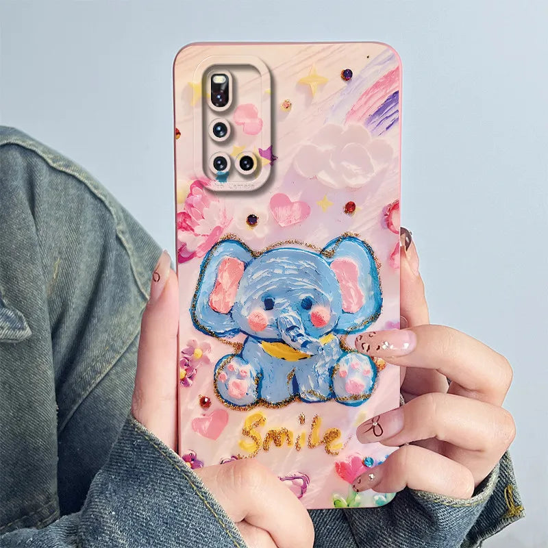 For Vivo V19 Phone Case vivoV19 Back Cover Soft Silicone Sweet Painted Cartoon Shell Capa Lovely Printed Protective Coque Cases