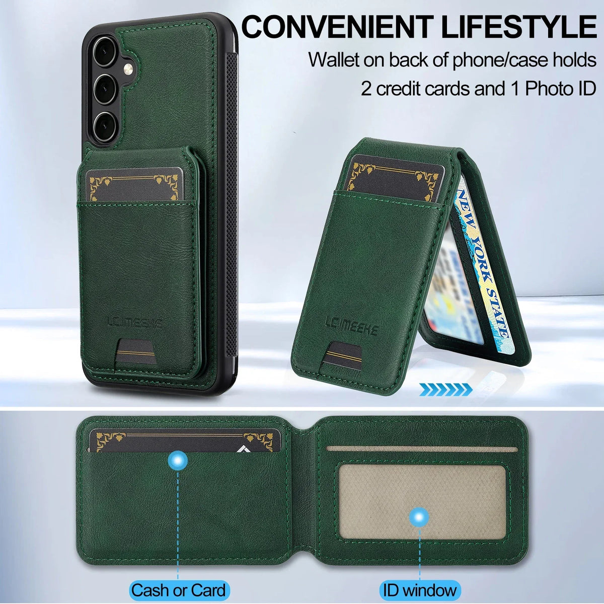 Detachable Leather Case For Samsung Galaxy S26 S25 Ultra S24 Plus S22 S21 FE A55 A35 A16 A36 A56 A15 A14 Card Wallet Phone Bag