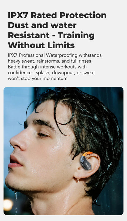 HTC NE12 Bluetooth Earphones AI Translator Earbuds OWS Sport Headphones  HD Call Wireless Headphones Glowing Earhook Longlife