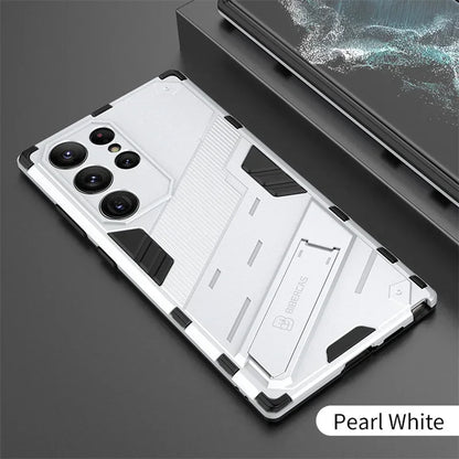 Armor Shockproof Phone Case For Samsung Galaxy S26 S25 S24 S23 S22 Ultra Plus Edge  S26 Pro With Holder Lens Protect Cover