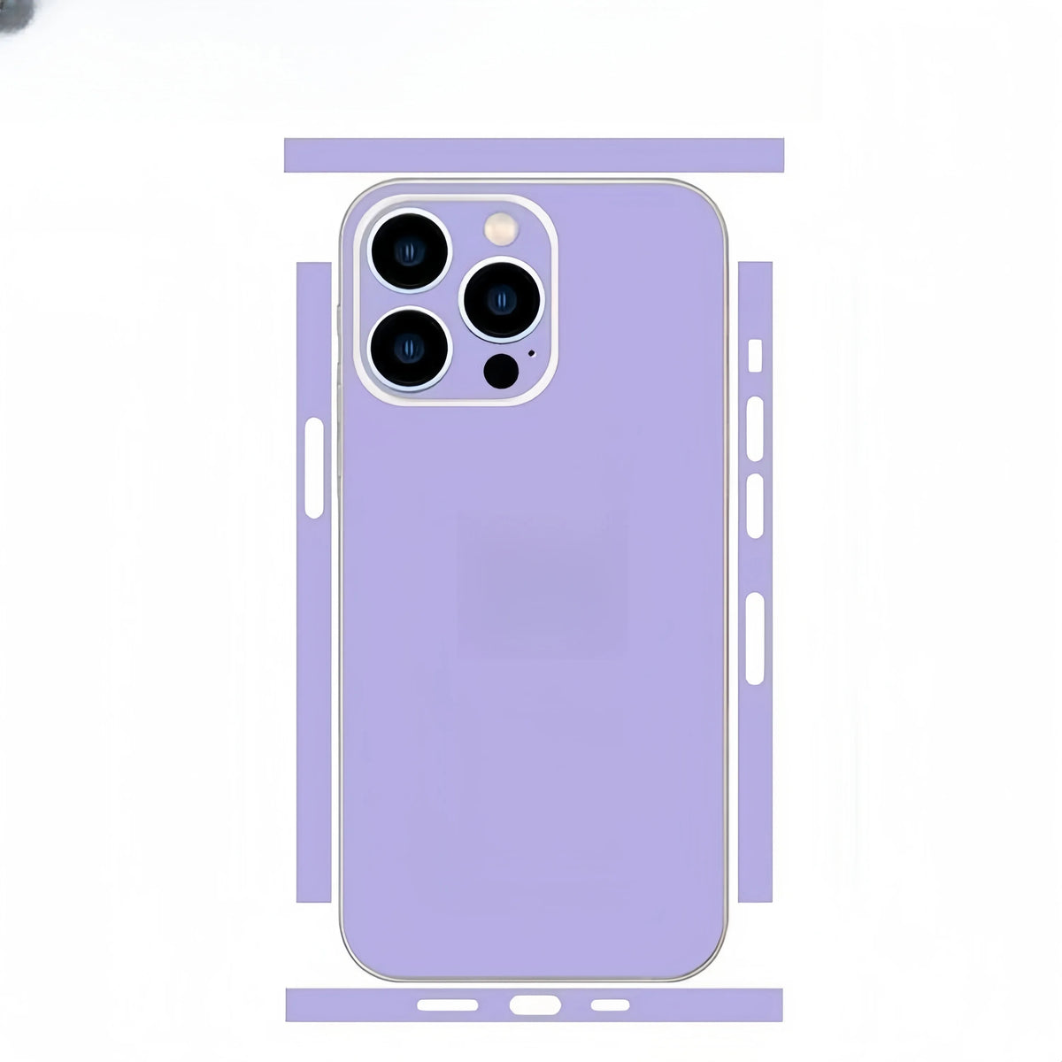 Plain Color Decal Skin for iPhone 13 14 15 16 17 Pro Max Back Film Cover Wrap Rear Screen Protector Anti-scratch Durable Sticker