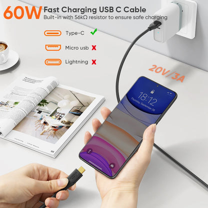 CableCreation 60W USB A to Type C Cable USB3.2 Gen2 10Gbps Data Cable 3A Fast Charging for External SSD Galaxy S24 iPhone 16