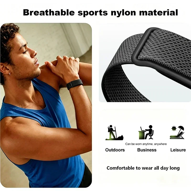 Nylon Strap For Google Fitbit Air Smart Watch Band Breathable Fabric Replacement Adjustable Wristband Bracelet Correa Accessorie