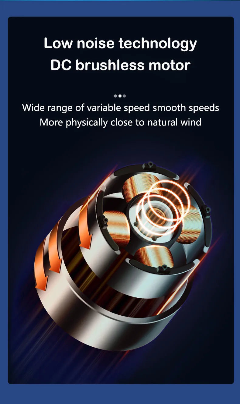 3600mAh USB Desk Fan 4 Speed Adjustable Desktop Table Fan with Strong Wind Quiet Portable Kipas USB Oscillating Fan