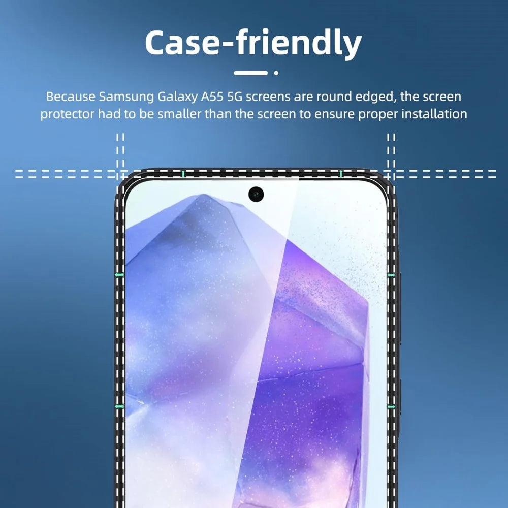 3PCS HD Tempered Glass For Samsung A18 A17 A27 A37 A57 A16 A26 A36 A56 A55 A53 A54 A35 A25 A15 Screen Protector Samsung Galaxy S26 S25 S24 Ultra Cristal Templado S24 FE S23 S22 S21 Plus