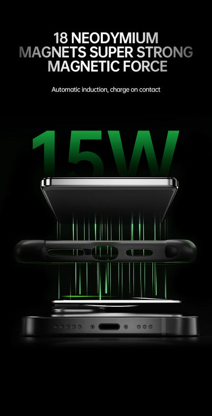 Ultra-thin Magnetic Power Bank Wireless Fast Charging Portable Battery for Apple Watch iPhone Samsung for Magsafe Powerbank