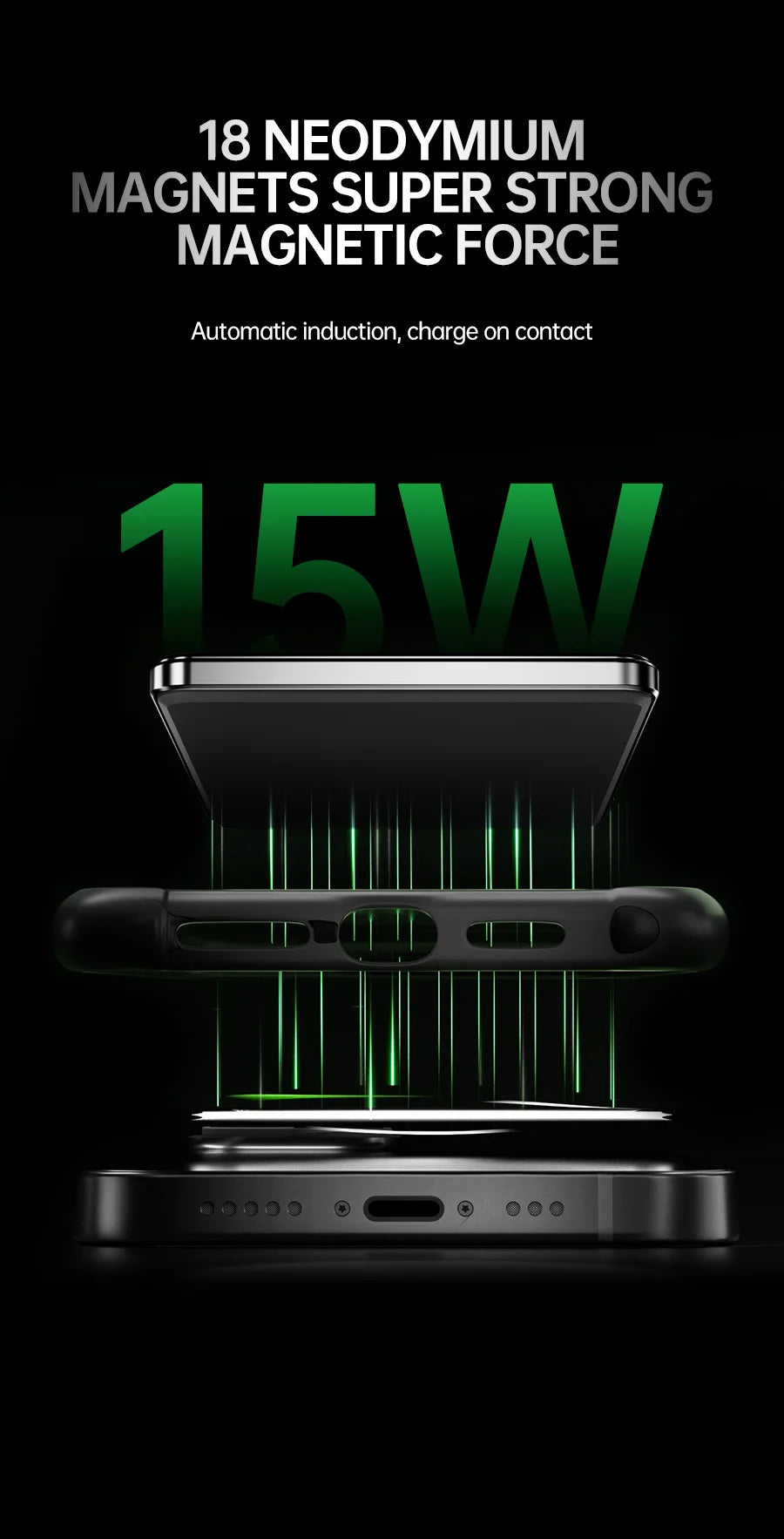 Ultra-thin Magnetic Power Bank Wireless Fast Charging Portable Battery for Apple Watch iPhone Samsung for Magsafe Powerbank