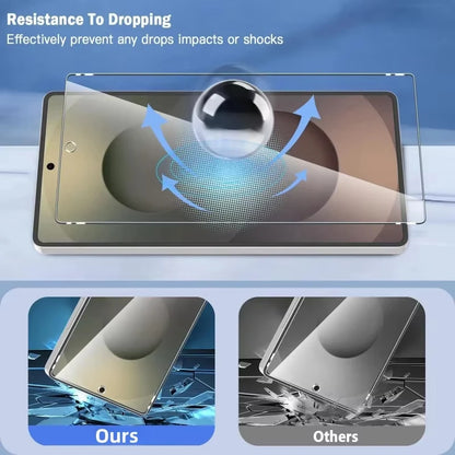 1-3PCS Fingerprint Unlock Screen Protector For Samsung Galaxy S25 Ultra S24 FE S22 Plus S25 Edge S23 S24 Ultra 9H Tempered Glass