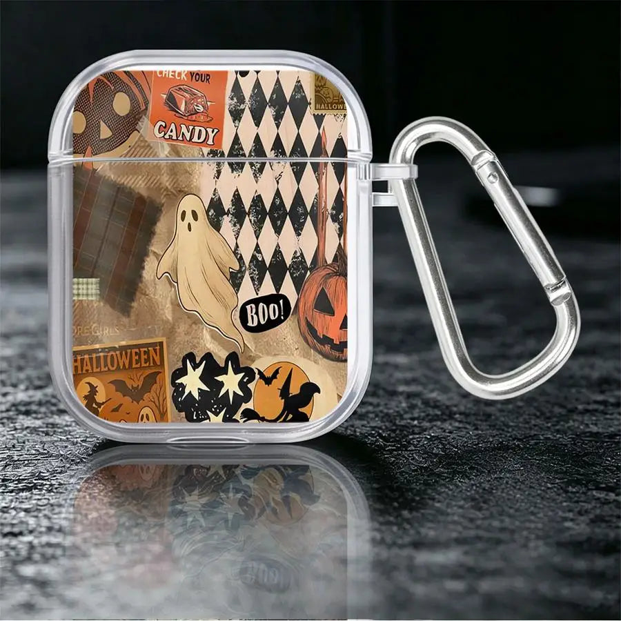 Hot Ghost Collage Print Case For Airpods 5 Pro3 2 Pro Pro2 4 3 1 Clear Earphone Cases Cover