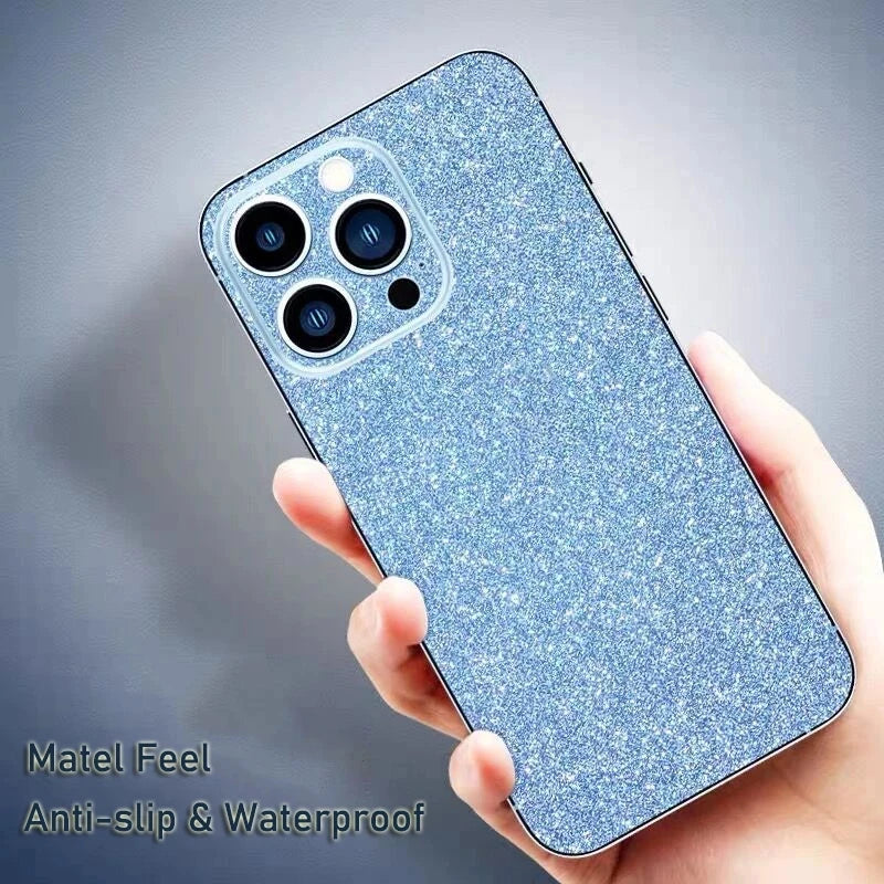 FONLYU 50PCS Bling Glitter Back Skins For iPhone Universal Decorative Rear Stickers For Screen Protector Film Cutting Machine