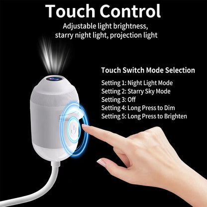 2027 Upgraded Hd Smart Dynamic 5d Holographic Night Light Projector, Plug and Play Hd Star Projector, 360° Adjustable Hd Galaxy