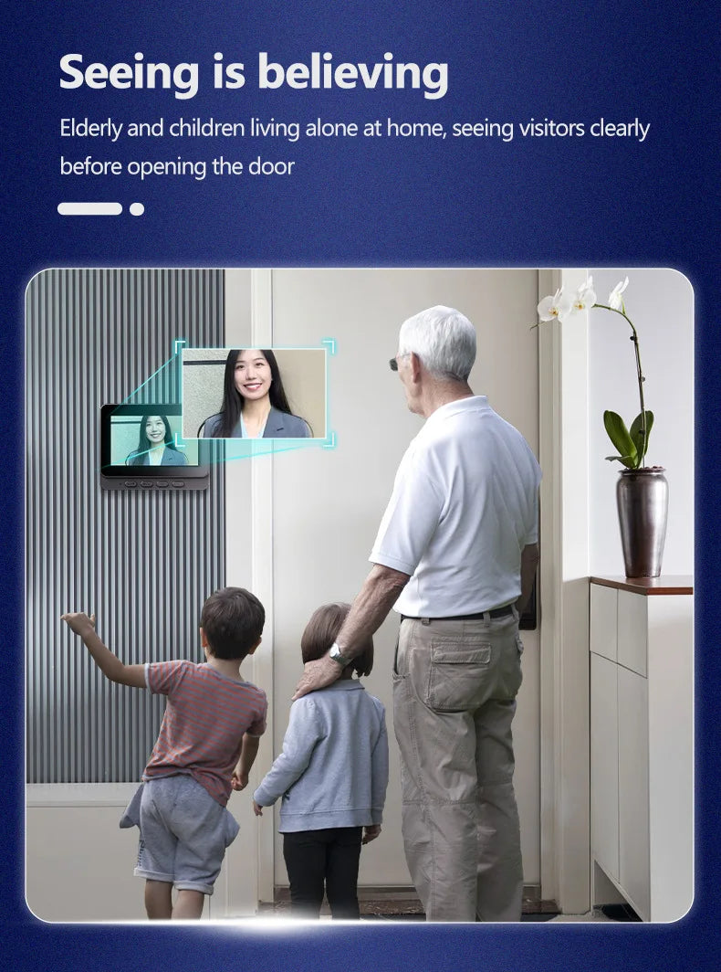 M16S M15S WiFi Wireless Intercom Smart Doorbell 4.3inch IPS Screen Video Security Camera Two-Way Intercom HD Surveillance Camera