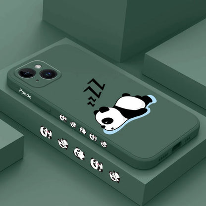 Sleepy Panda Phone Case For iPhone 16 16e 15 14 13 12 11 Pro Max Mini X XR XS SE2020 8 7 Plus 6 6S Plus Cover