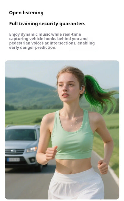 TOP 1 Sports Swimming Bone Conduction Headphones Bluetooth 6.0 IPX8 Waterproof Earphones 32GB MP3 Night Light Fitness Riding Run