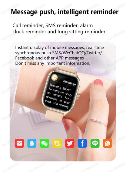Smart Watch For Android IOS Watches 2.01inch HD Display Bluetooth Call Message Alert Music Sports Smartwatch Men Women Gift Ht30