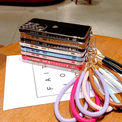 Soft TPU Chain Lanyard Case For Samsung Galaxy S26 S25 S24 S23 S22 S21 Ultra Plus FE A57 A37 A17 A56 A16 A36 A55 A15 5G 4G Cover