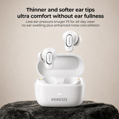 MINISO MS130 Wireless Bluetooth Earphones ENC Soft Wireless Headphones Sport Low Latency Comfort In-Ear Earbuds Macaron Travel
