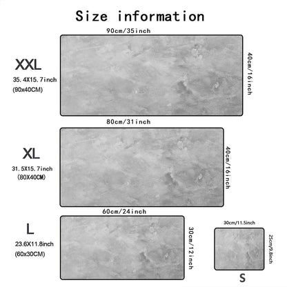 Grey series Mouse Pad Large Computer Office Game Table Mats XXL Rubber Anti-slip Gaming Keyboard Mousepads Long Desk Pads