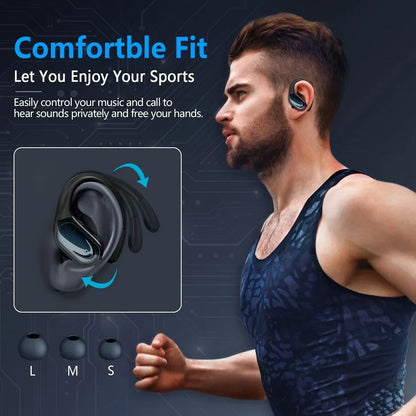 Bluetooth Wireless Headphones with ENC Mic Sports Waterproof TWS Bluetooth Earphones Key Control Wireless Headsets Earbuds Phone
