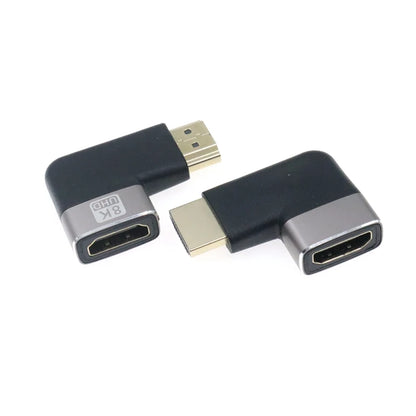 8K Micro Mini HDMI - compatible with 2.1 Connector Adapter 270 90 Degree Male to Female for HDTV PS4 PS5 Laptop 4K HDMI Extender