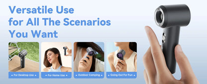 MUXNW Mini Portable Handheld Fan, 16800RPM 100-Speed Display, Safety Lock, 1800mAh Rechargeable