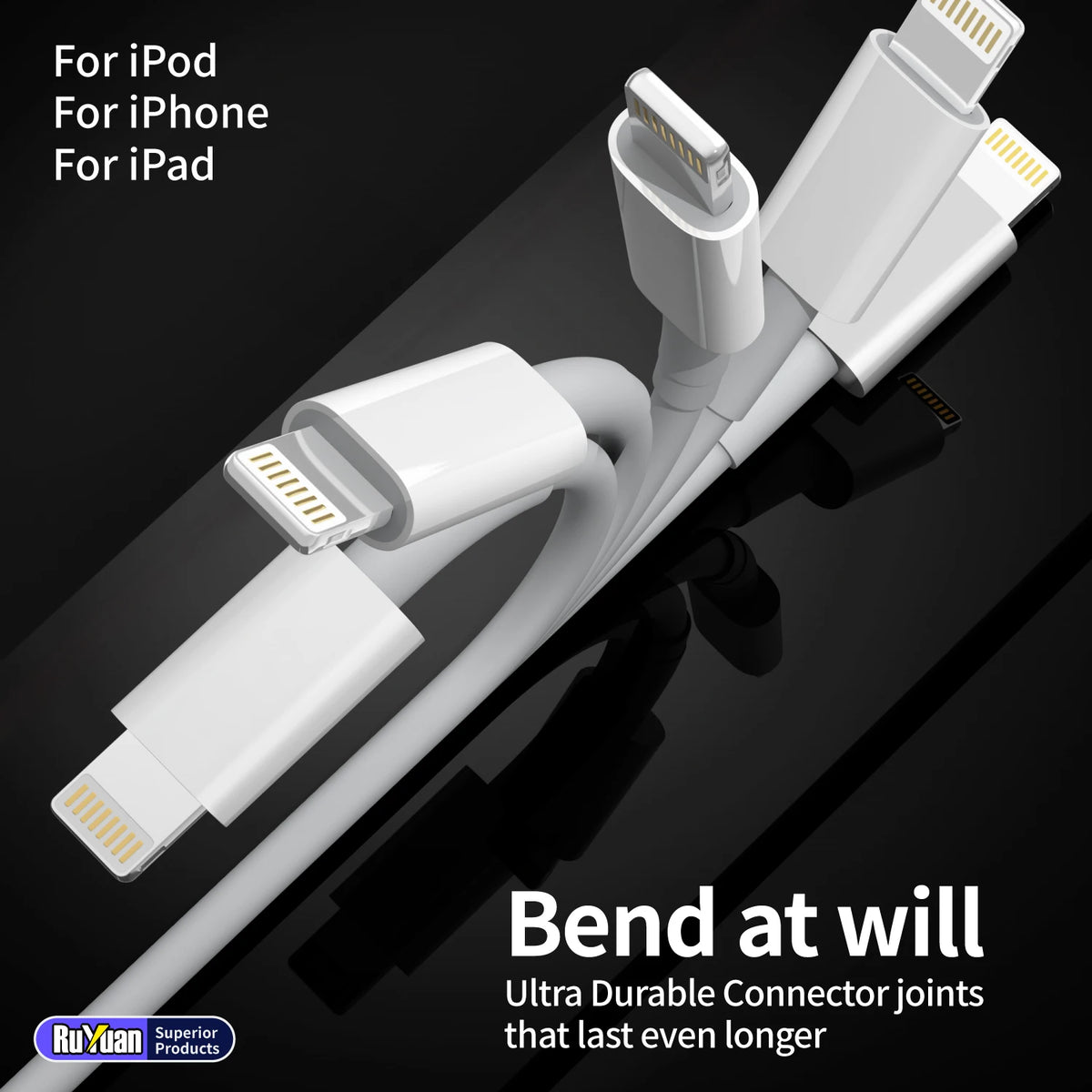 MFi Certified iPhone Charger Cable USB A to Lightning Data Cable for iPhone 14 13 12 Mini Pro Max XR 11 X iPad iPod