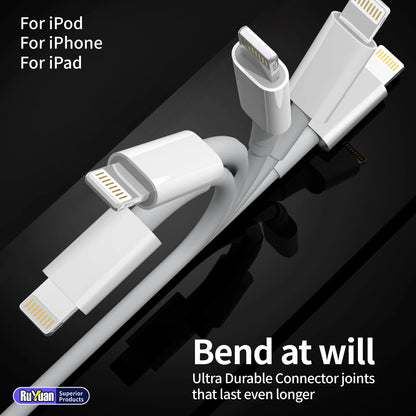 MFi Certified iPhone Charger Cable USB A to Lightning Data Cable for iPhone 14 13 12 Mini Pro Max XR 11 X iPad iPod