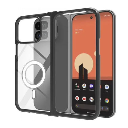 for Magsafe Case for Google Pixel 10 Pro Fold Transparent Acrylic Shockproof Wireless Charging Hard Cover for Pixel 10 9Pro Fold