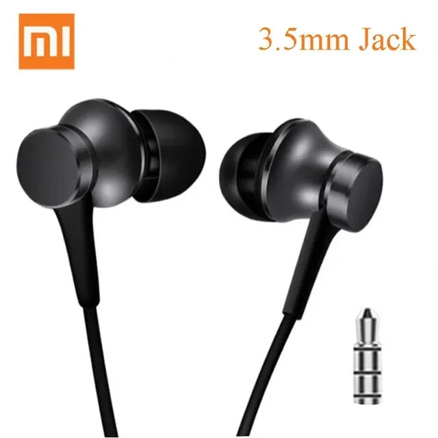 Original Xiaomi Earphone Wired 3.5MM In-ear Sport Music Headphone with Mic HiFi Gaming Headset For Redmi POCO Huawei Samsung
