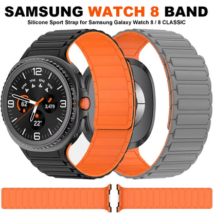Silicone Strap For Samsung Galaxy Watch 8 40mm 44mm Magnetic Bracelet Accessories Wristband For Galaxy Watch 8 Classic 47mm Belt
