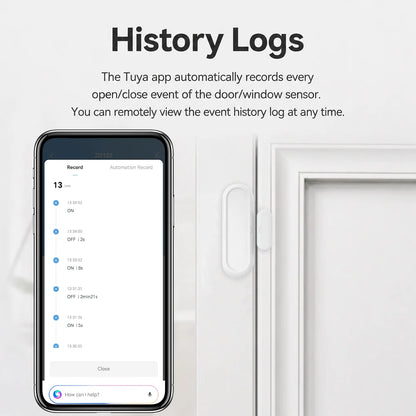 Tuya Zigbee/WiFi Door Window Magnetic Sensor IP65 Waterproof Wireless Connection Smart Home Protection Door Detectors Automation