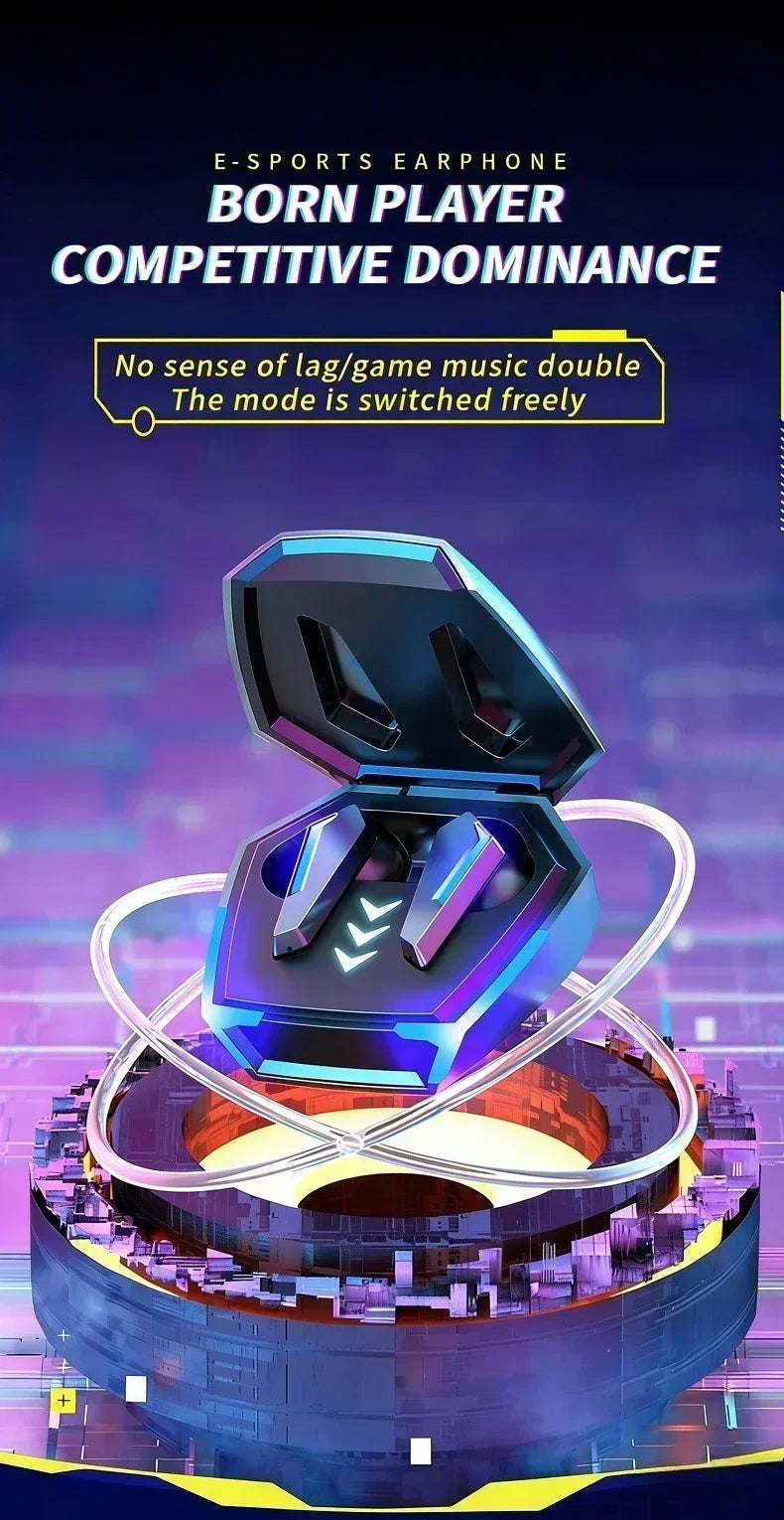 Waterproof TWS True Wireless Earbuds for Sports Gaming Built-in Balanced Armature Speaker Delivers Immersive HiFi Stereo Audio